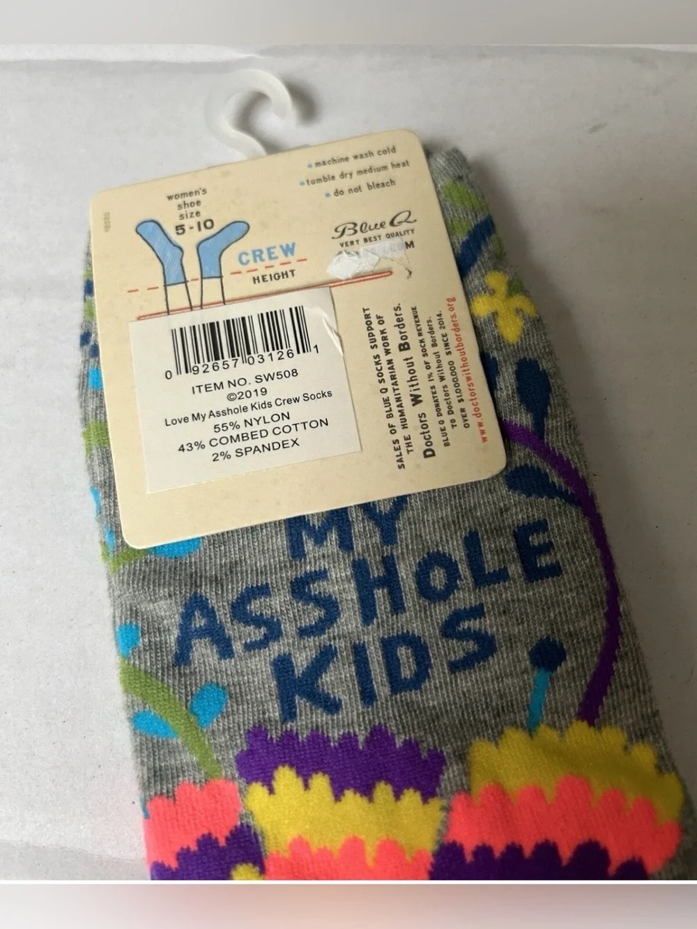 Blue Q Crew Socks